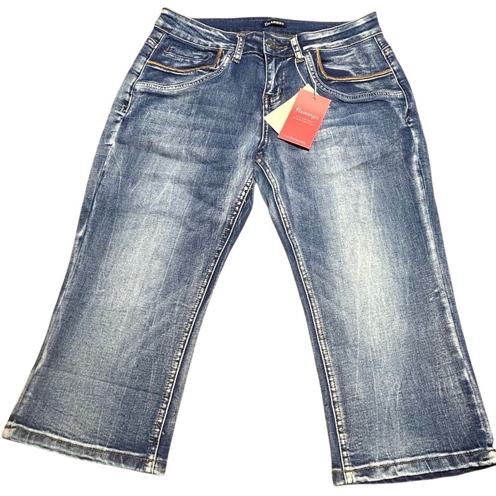 NWT Flamingo Capri jeans 29 waist 8.5 rise 16.6 length